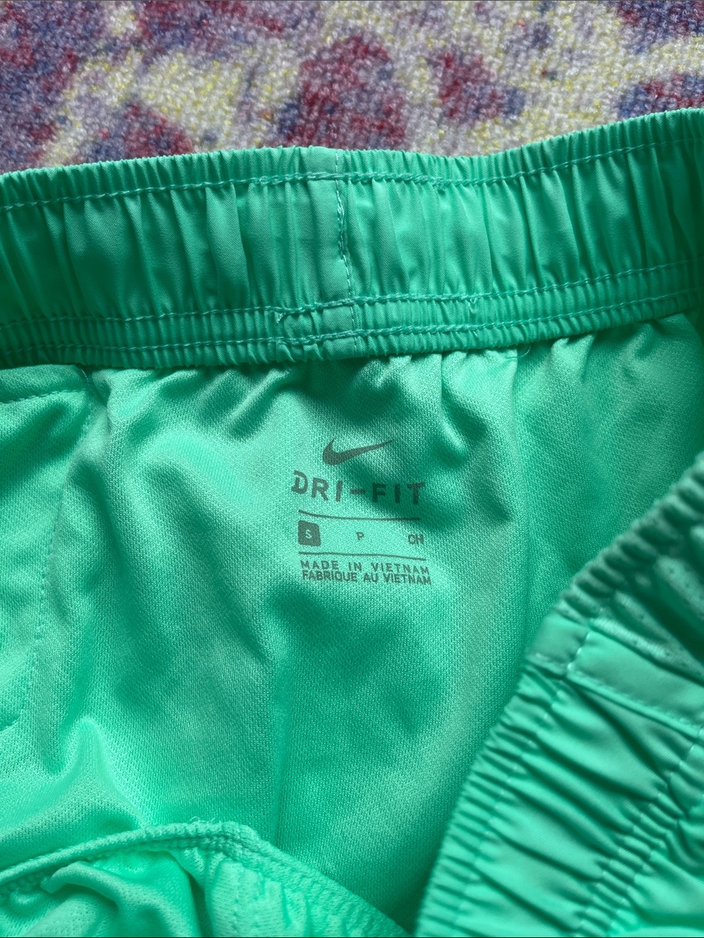 Nike Women's bright Mint Green Running Shorts with Reflective Swoosh - Picture 3 of 5